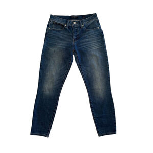 Lucky Brand Mid Rise Crop AVA Jeans Womens Size 6 / 28 Blue Denim Tapered Leg